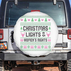 Christmas Lights And Womens Rights Spare Tire Cover Equality Feminist Gift TS12 No hole White Print Your Wear