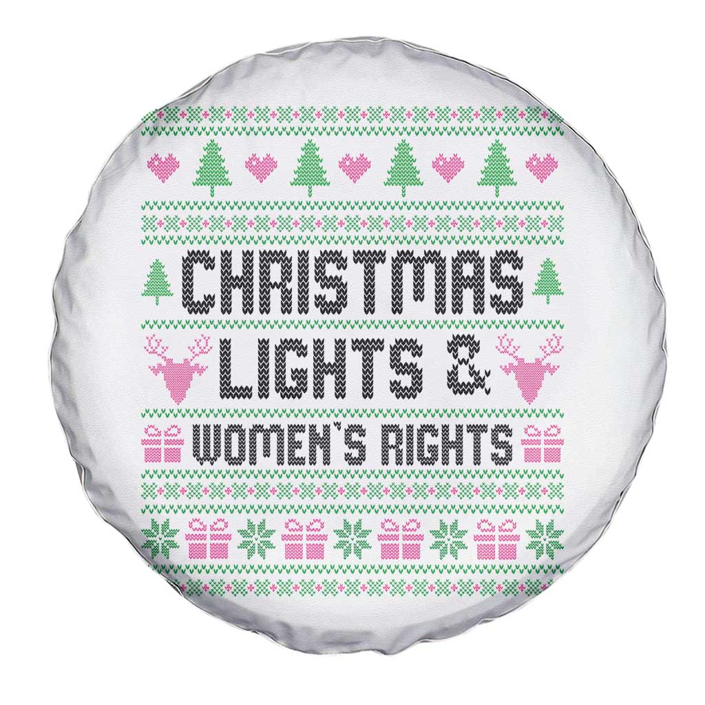 Christmas Lights And Womens Rights Spare Tire Cover Equality Feminist Gift TS12 Print Your Wear
