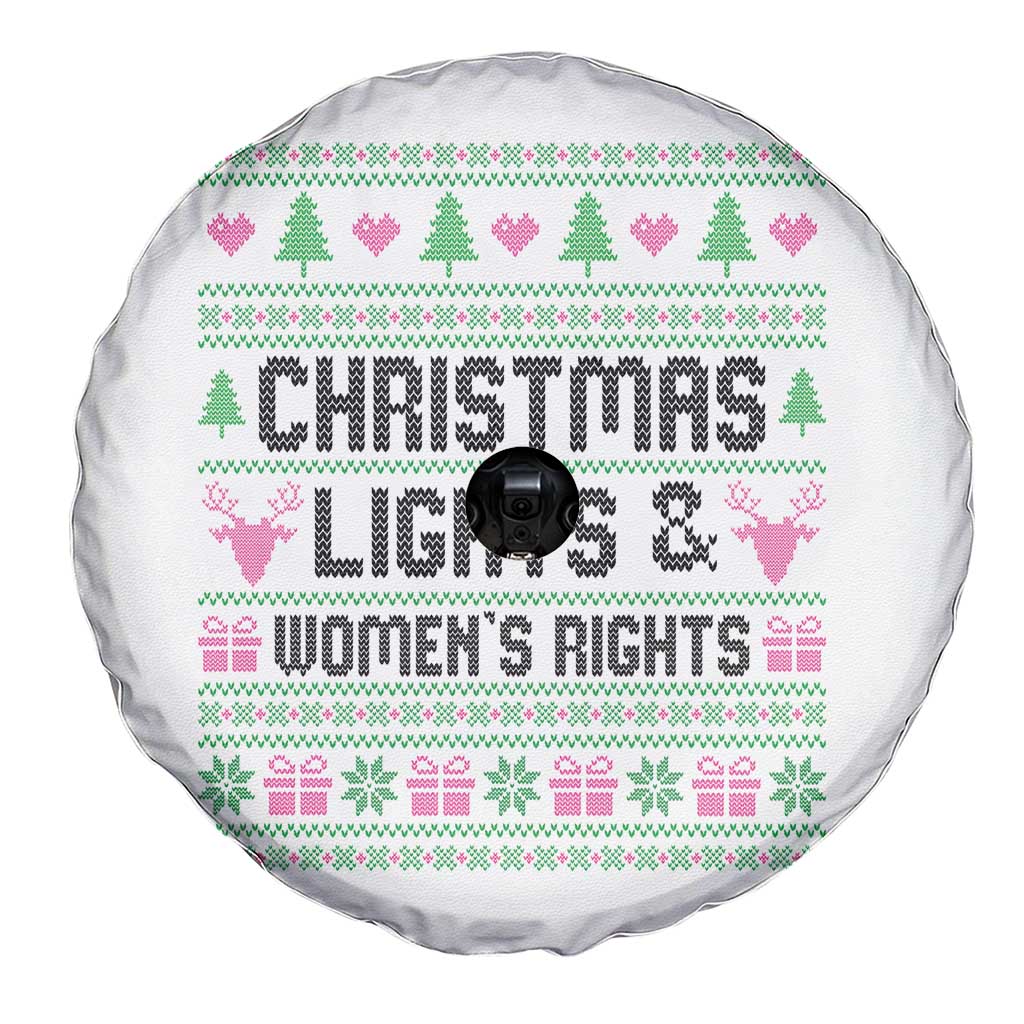 Christmas Lights And Womens Rights Spare Tire Cover Equality Feminist Gift TS12 Print Your Wear