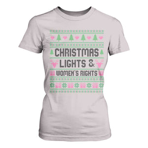 Christmas Lights And Womens Rights T Shirt For Women Equality Feminist Gift TS12 Ice Gray Print Your Wear