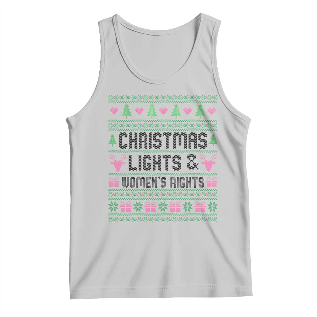 Christmas Lights And Womens Rights Tank Top Equality Feminist Gift TS12 Ash Print Your Wear