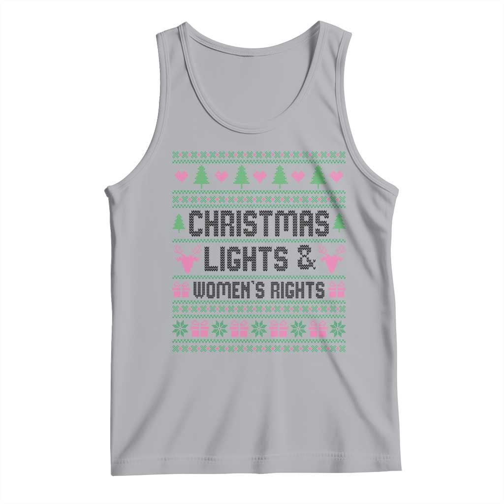 Christmas Lights And Womens Rights Tank Top Equality Feminist Gift TS12 Athletic Heather Print Your Wear