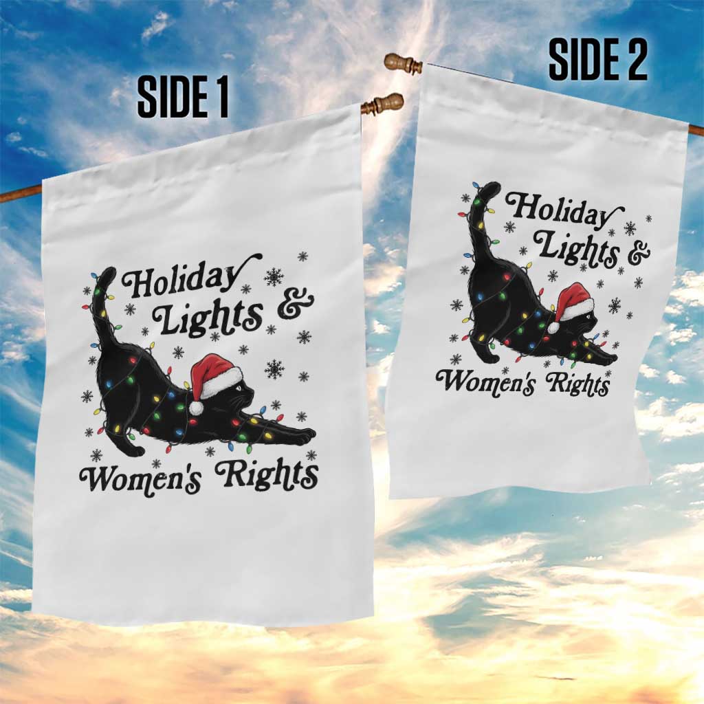 Sexy Cat Holiday Lights Womens Rights Supporter Garden Flag Christmas Feminist Gift TS12 Print Your Wear