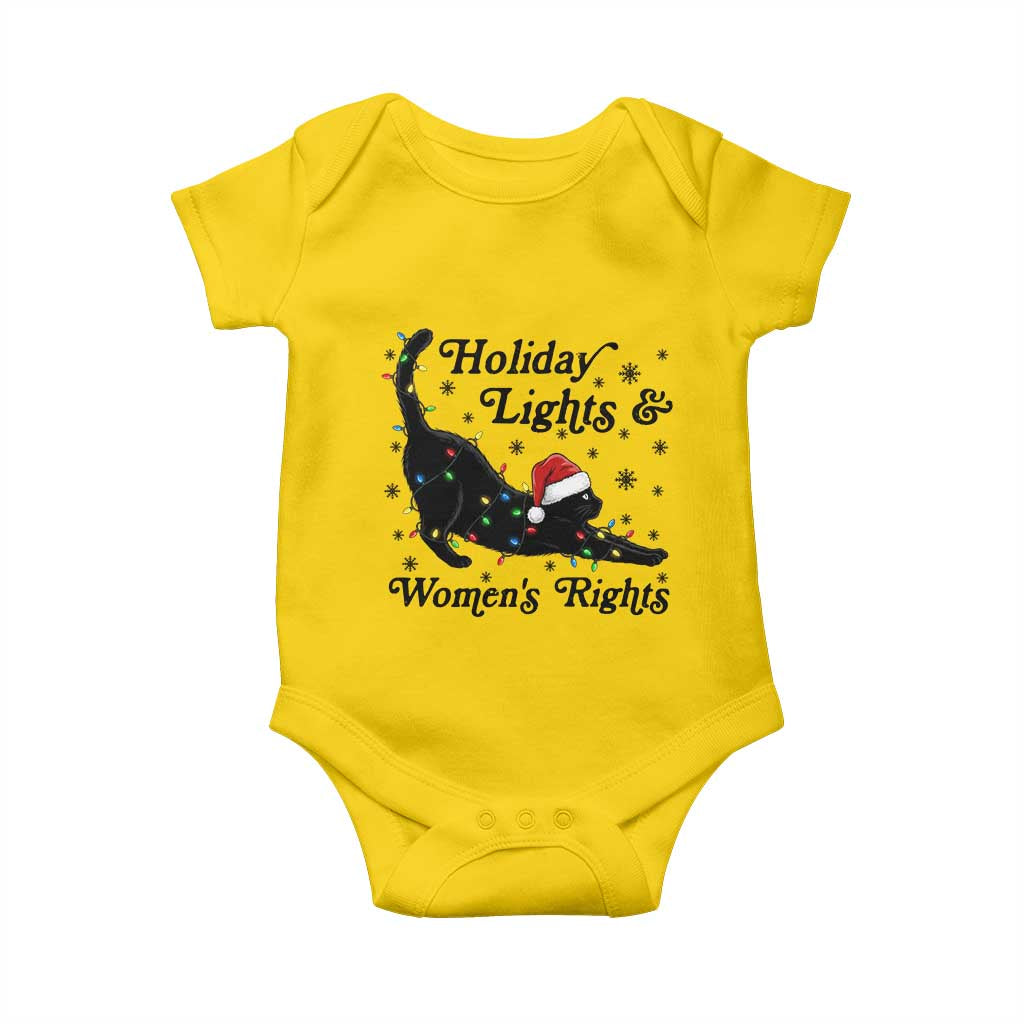 Sexy Cat Holiday Lights Womens Rights Supporter Baby Onesie Christmas Feminist Gift TS12 Daisy Print Your Wear