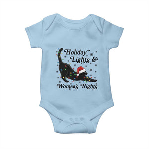 Sexy Cat Holiday Lights Womens Rights Supporter Baby Onesie Christmas Feminist Gift TS12 Light Blue Print Your Wear