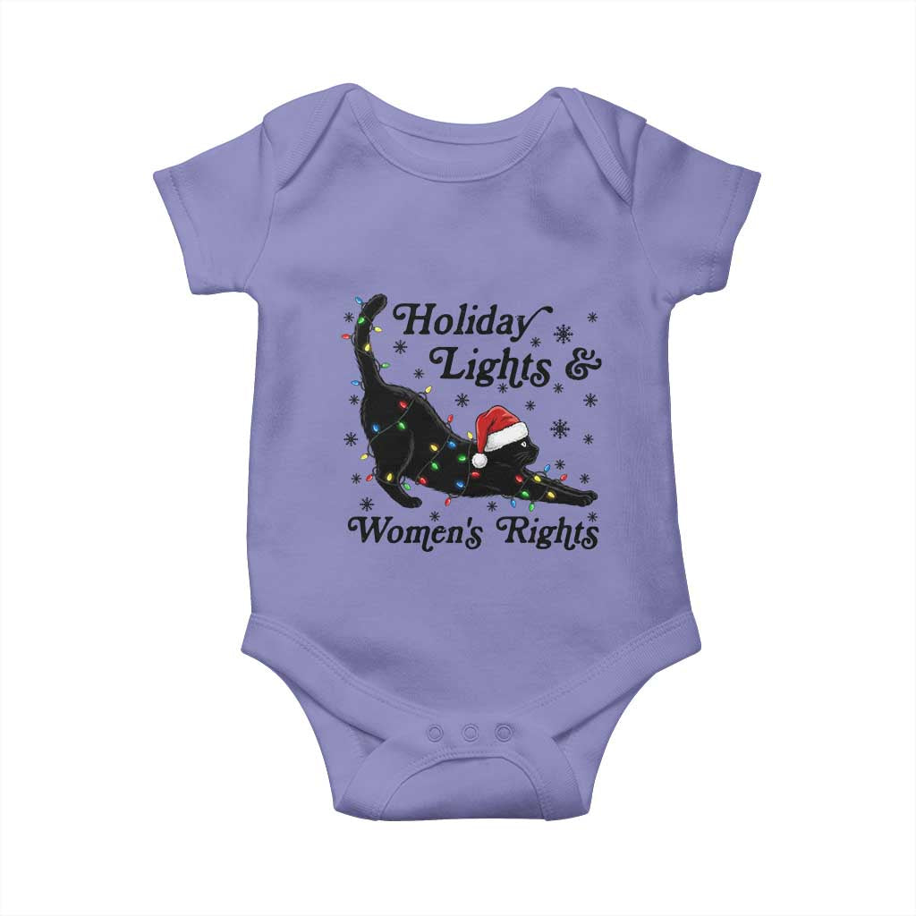 Sexy Cat Holiday Lights Womens Rights Supporter Baby Onesie Christmas Feminist Gift TS12 Violet Print Your Wear