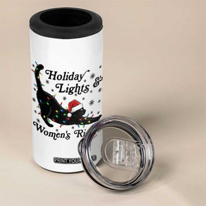 Sexy Cat Holiday Lights Womens Rights Supporter 4 in 1 Can Cooler Tumbler Christmas Feminist Gift TS12 Print Your Wear