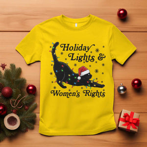 Sexy Cat Holiday Lights Womens Rights Supporter T Shirt Christmas Feminist Gift TS12 Daisy Print Your Wear
