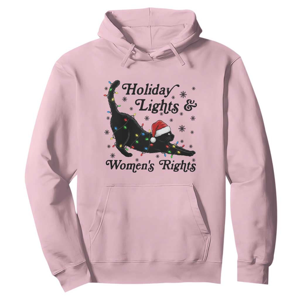 Sexy Cat Holiday Lights Womens Rights Supporter Hoodie Christmas Feminist Gift TS12 Light Pink Print Your Wear