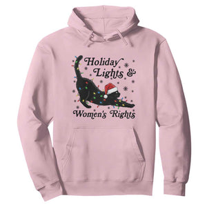 Sexy Cat Holiday Lights Womens Rights Supporter Hoodie Christmas Feminist Gift TS12 Light Pink Print Your Wear