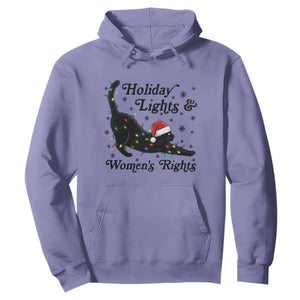 Sexy Cat Holiday Lights Womens Rights Supporter Hoodie Christmas Feminist Gift TS12 Violet Print Your Wear