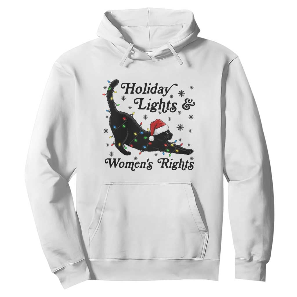Sexy Cat Holiday Lights Womens Rights Supporter Hoodie Christmas Feminist Gift TS12 White Print Your Wear