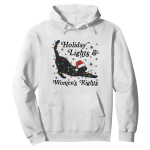Sexy Cat Holiday Lights Womens Rights Supporter Hoodie Christmas Feminist Gift TS12 White Print Your Wear