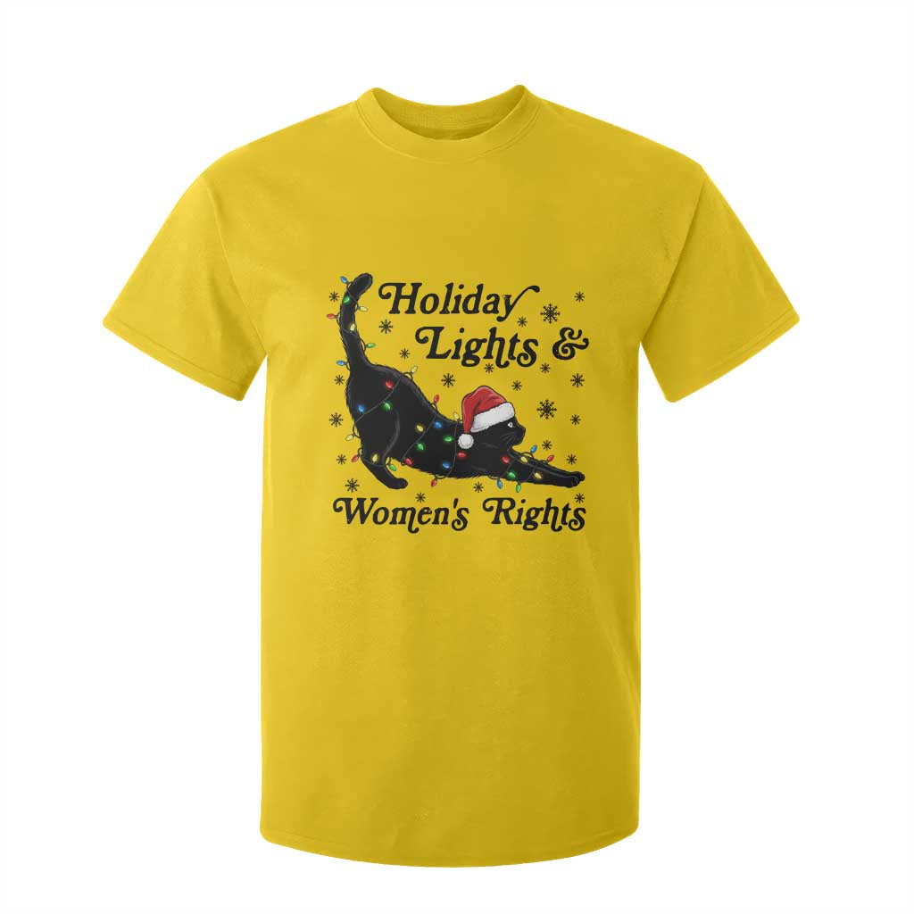 Sexy Cat Holiday Lights Womens Rights Supporter T Shirt For Kid Christmas Feminist Gift TS12 Daisy Print Your Wear