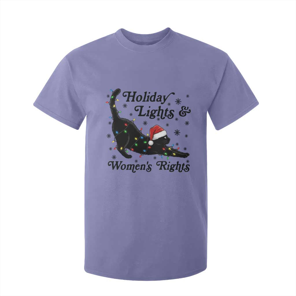 Sexy Cat Holiday Lights Womens Rights Supporter T Shirt For Kid Christmas Feminist Gift TS12 Violet Print Your Wear