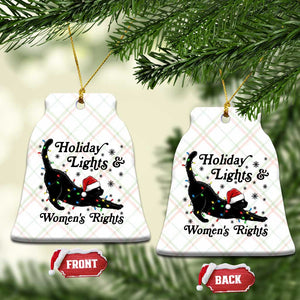 Sexy Cat Holiday Lights Womens Rights Supporter Ceramic Ornament Christmas Feminist Gift TS12 Print Your Wear