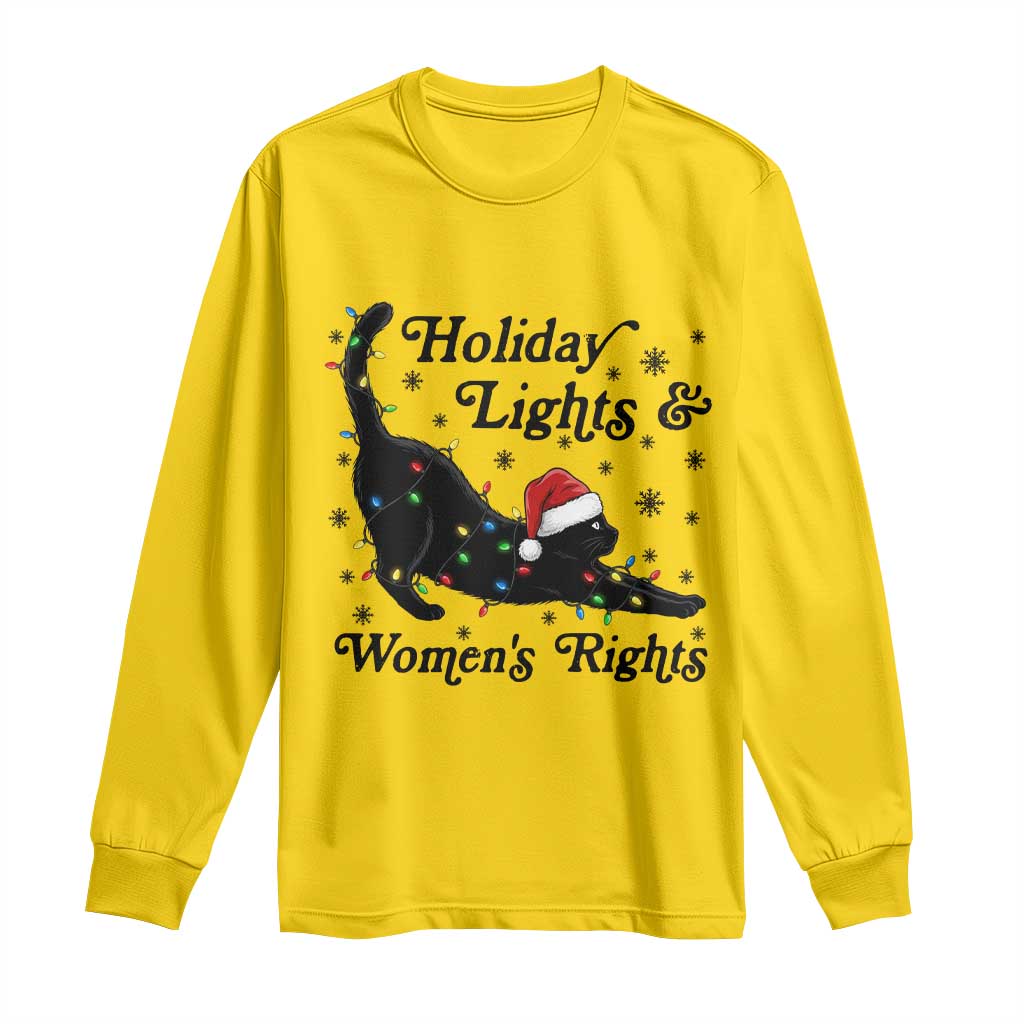Sexy Cat Holiday Lights Womens Rights Supporter Long Sleeve Shirt Christmas Feminist Gift TS12 Daisy Print Your Wear