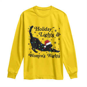 Sexy Cat Holiday Lights Womens Rights Supporter Long Sleeve Shirt Christmas Feminist Gift TS12 Daisy Print Your Wear