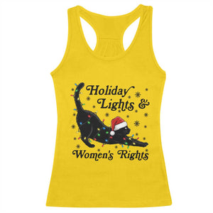 Sexy Cat Holiday Lights Womens Rights Supporter Racerback Tank Top Christmas Feminist Gift TS12 Daisy Print Your Wear