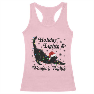 Sexy Cat Holiday Lights Womens Rights Supporter Racerback Tank Top Christmas Feminist Gift TS12 Light Pink Print Your Wear