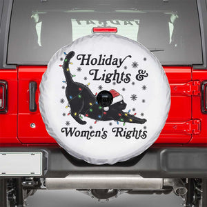 Sexy Cat Holiday Lights Womens Rights Supporter Spare Tire Cover Christmas Feminist Gift TS12 White Print Your Wear