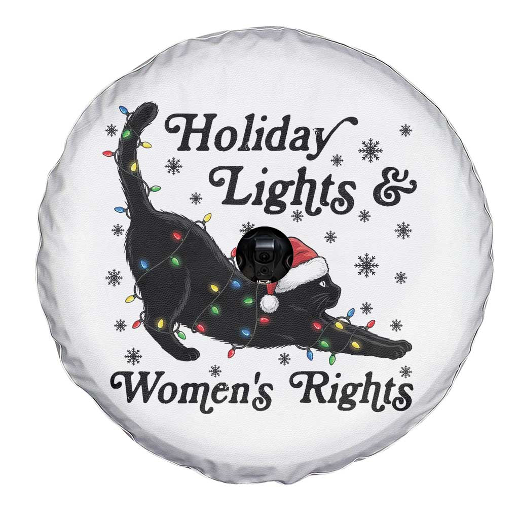 Sexy Cat Holiday Lights Womens Rights Supporter Spare Tire Cover Christmas Feminist Gift TS12 Print Your Wear