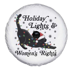 Sexy Cat Holiday Lights Womens Rights Supporter Spare Tire Cover Christmas Feminist Gift TS12 Print Your Wear