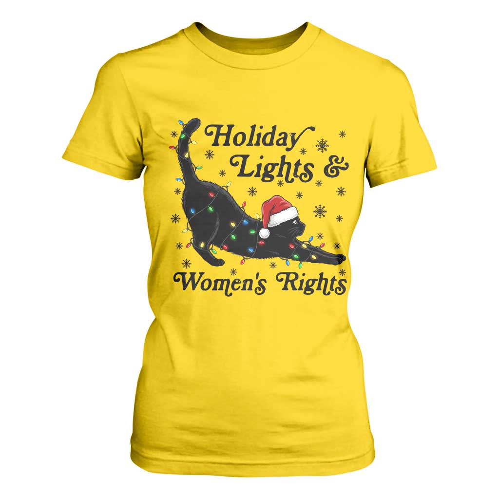Sexy Cat Holiday Lights Womens Rights Supporter T Shirt For Women Christmas Feminist Gift TS12 Daisy Print Your Wear