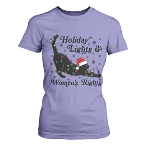 Sexy Cat Holiday Lights Womens Rights Supporter T Shirt For Women Christmas Feminist Gift TS12 Violet Print Your Wear