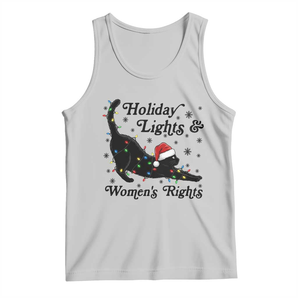 Sexy Cat Holiday Lights Womens Rights Supporter Tank Top Christmas Feminist Gift TS12 Ash Print Your Wear