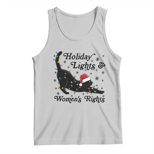 Sexy Cat Holiday Lights Womens Rights Supporter Tank Top Christmas Feminist Gift TS12 Ash Print Your Wear