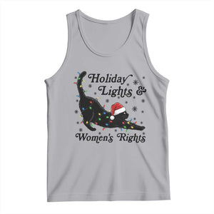 Sexy Cat Holiday Lights Womens Rights Supporter Tank Top Christmas Feminist Gift TS12 Athletic Heather Print Your Wear