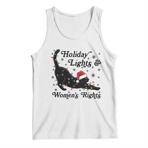 Sexy Cat Holiday Lights Womens Rights Supporter Tank Top Christmas Feminist Gift TS12 White Print Your Wear