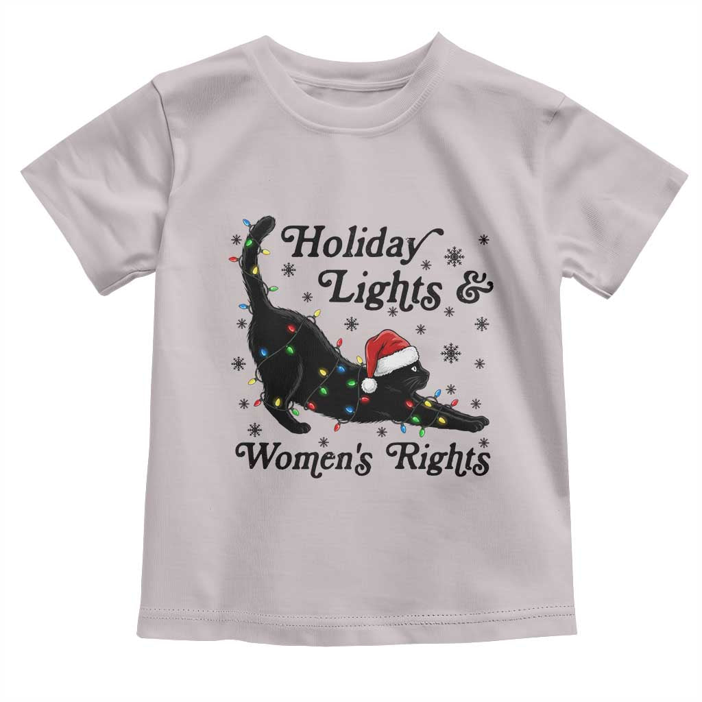 Sexy Cat Holiday Lights Womens Rights Supporter Toddler T Shirt Christmas Feminist Gift TS12 Ice Gray Print Your Wear