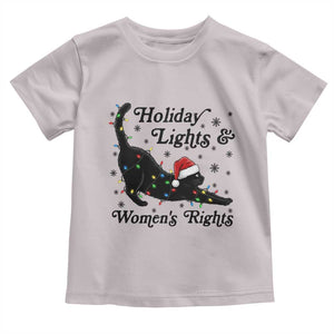 Sexy Cat Holiday Lights Womens Rights Supporter Toddler T Shirt Christmas Feminist Gift TS12 Ice Gray Print Your Wear