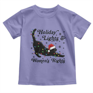 Sexy Cat Holiday Lights Womens Rights Supporter Toddler T Shirt Christmas Feminist Gift TS12 Violet Print Your Wear