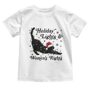 Sexy Cat Holiday Lights Womens Rights Supporter Toddler T Shirt Christmas Feminist Gift TS12 White Print Your Wear