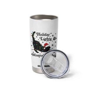 Sexy Cat Holiday Lights Womens Rights Supporter Tumbler Cup Christmas Feminist Gift TS12 Print Your Wear