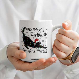 Sexy Cat Holiday Lights Womens Rights Supporter Coffee Mug Christmas Feminist Gift TS12 Print Your Wear