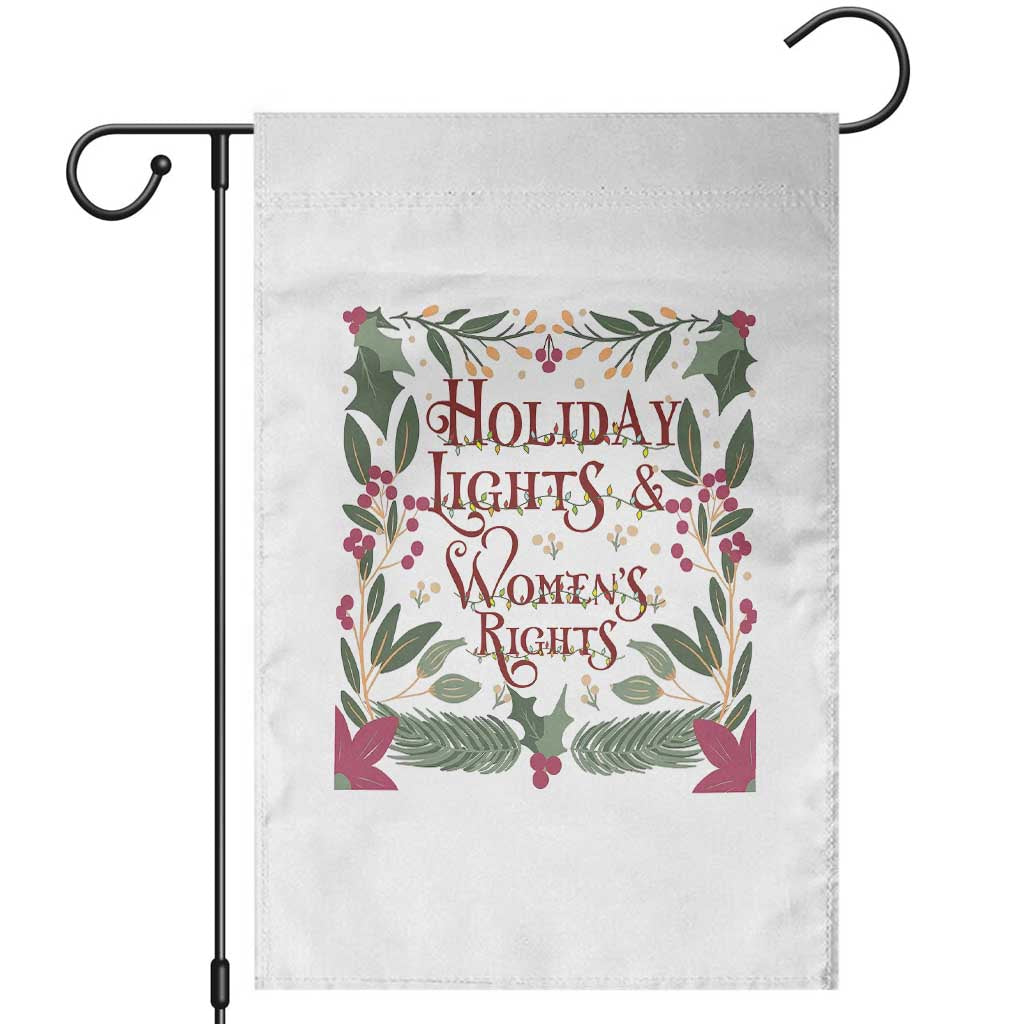 Holiday Lights Womens Rights Supporter Garden Flag Feminist Activist Christmas Gift TS12 White Print Your Wear
