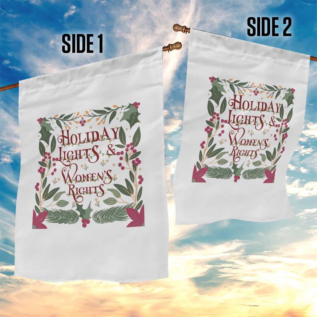 Holiday Lights Womens Rights Supporter Garden Flag Feminist Activist Christmas Gift TS12 Print Your Wear