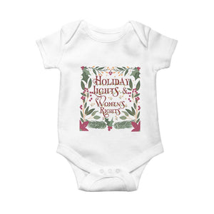 Holiday Lights Womens Rights Supporter Baby Onesie Feminist Activist Christmas Gift TS12 White Print Your Wear