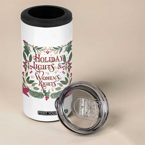 Holiday Lights Womens Rights Supporter 4 in 1 Can Cooler Tumbler Feminist Activist Christmas Gift TS12 Print Your Wear