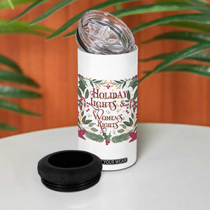 Holiday Lights Womens Rights Supporter 4 in 1 Can Cooler Tumbler Feminist Activist Christmas Gift TS12 Print Your Wear