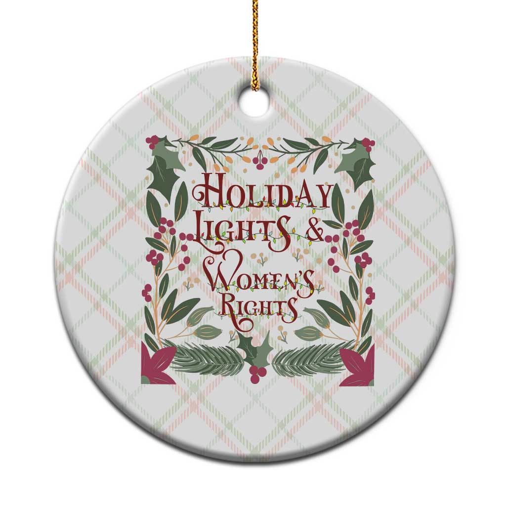 Holiday Lights Womens Rights Supporter Ceramic Ornament Feminist Activist Christmas Gift TS12 1pc Christmas Plaid Print Your Wear