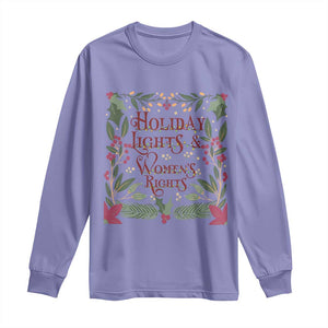 Holiday Lights Womens Rights Supporter Long Sleeve Shirt Feminist Activist Christmas Gift TS12 Violet Print Your Wear