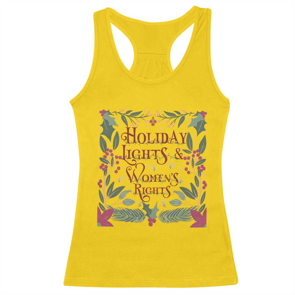 Holiday Lights Womens Rights Supporter Racerback Tank Top Feminist Activist Christmas Gift TS12 Daisy Print Your Wear