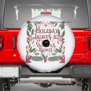 Holiday Lights Womens Rights Supporter Spare Tire Cover Feminist Activist Christmas Gift TS12 White Print Your Wear