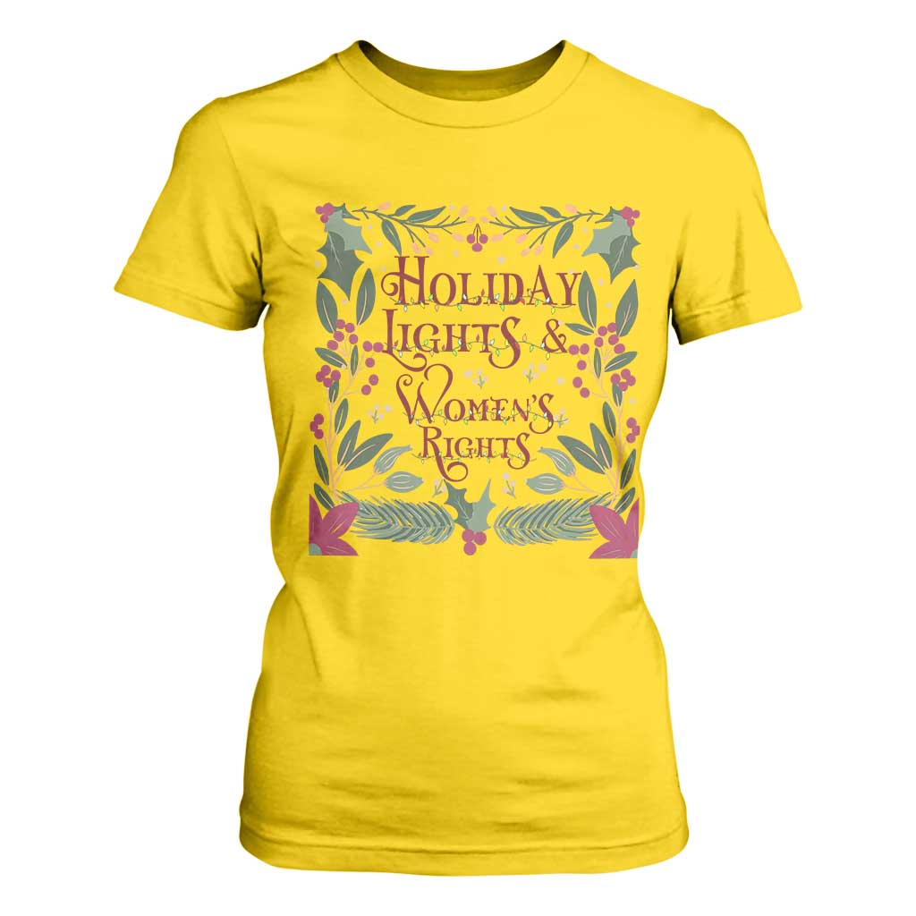 Holiday Lights Womens Rights Supporter T Shirt For Women Feminist Activist Christmas Gift TS12 Daisy Print Your Wear