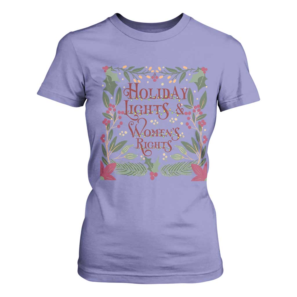 Holiday Lights Womens Rights Supporter T Shirt For Women Feminist Activist Christmas Gift TS12 Violet Print Your Wear